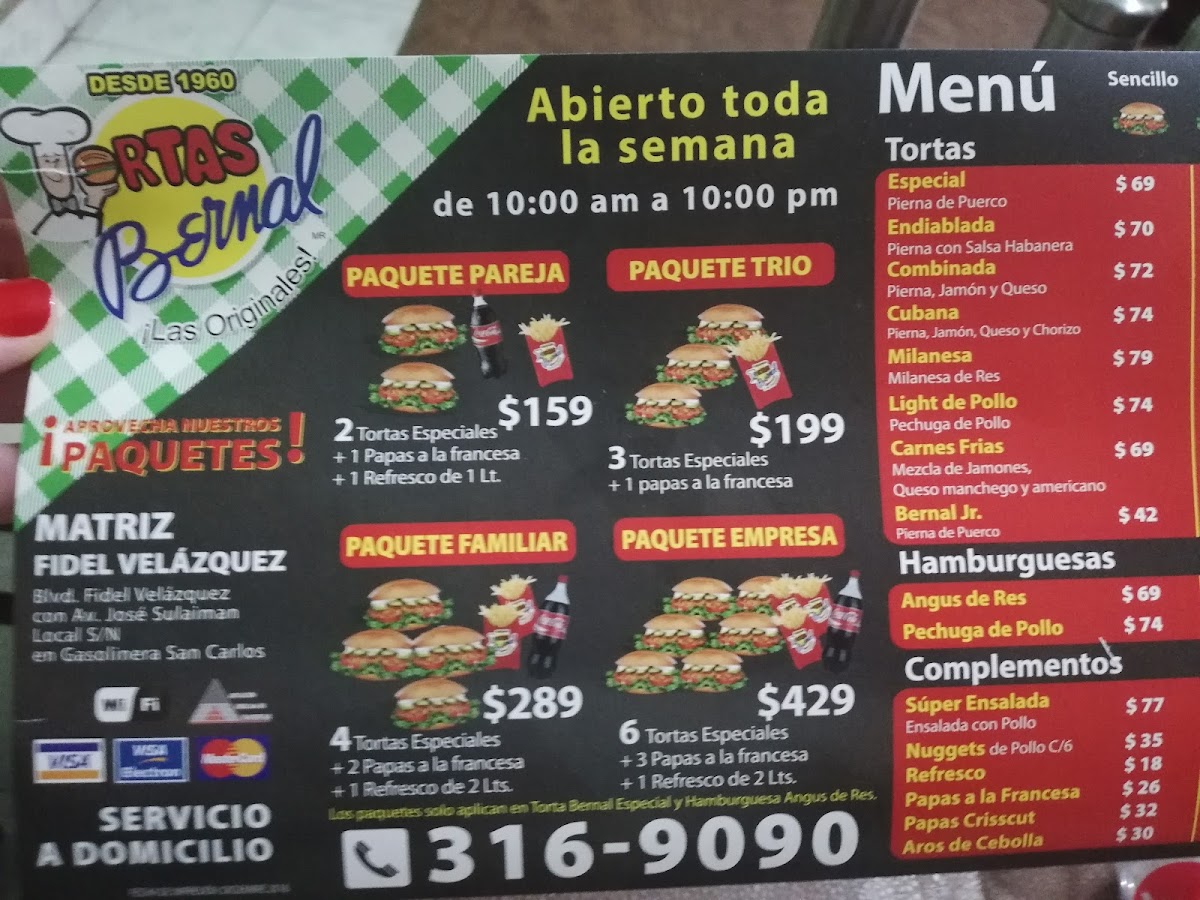 Tortas Bernal Menu - Image 2